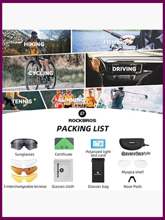 Polarized Sports Sunglasses UV400 Protection for Cycling Baseball main image 4